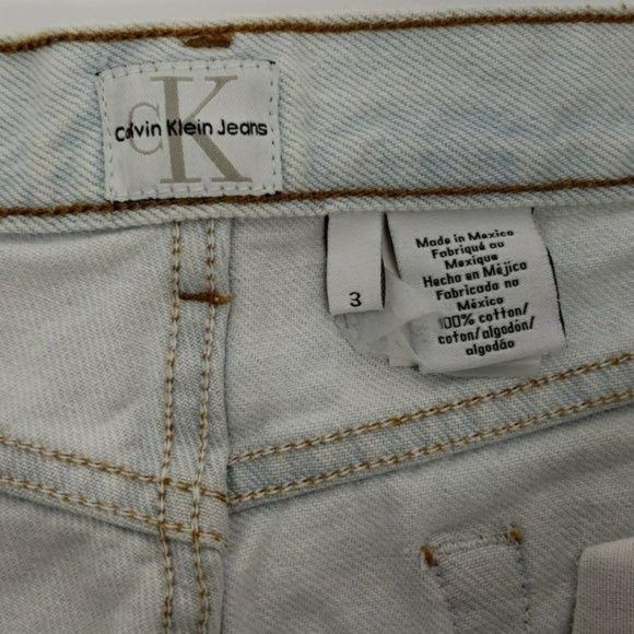 Calvin Klein Vintage Mom Jean 3" whitewash short retro shorts - Picture 5 of 7